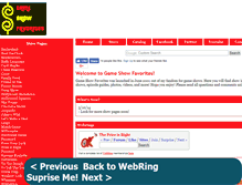Tablet Screenshot of gameshowfavorites.com